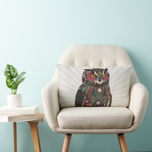 eagle owl lumbar pillow