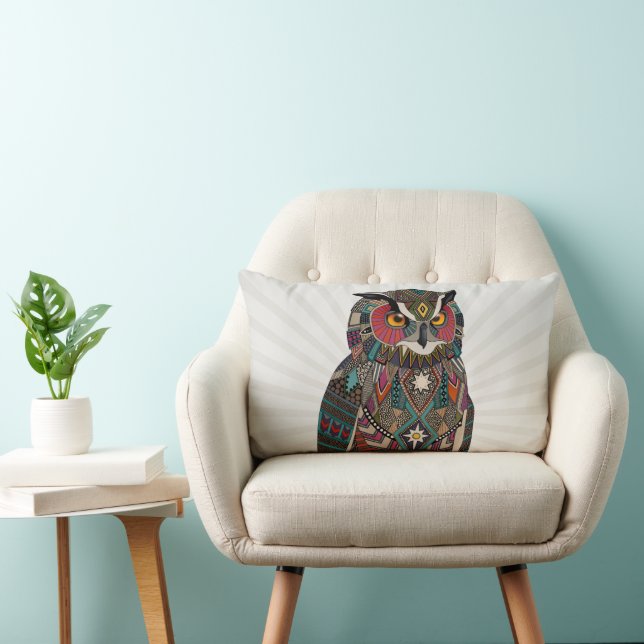 eagle owl lumbar pillow (Chair)