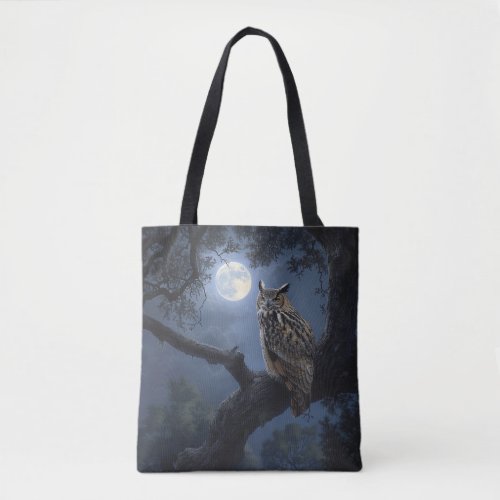 Eagle Owl Portrait Tote Bag
