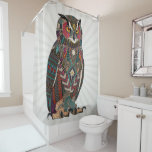 eagle owl shower curtain