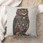 eagle owl throw pillow
