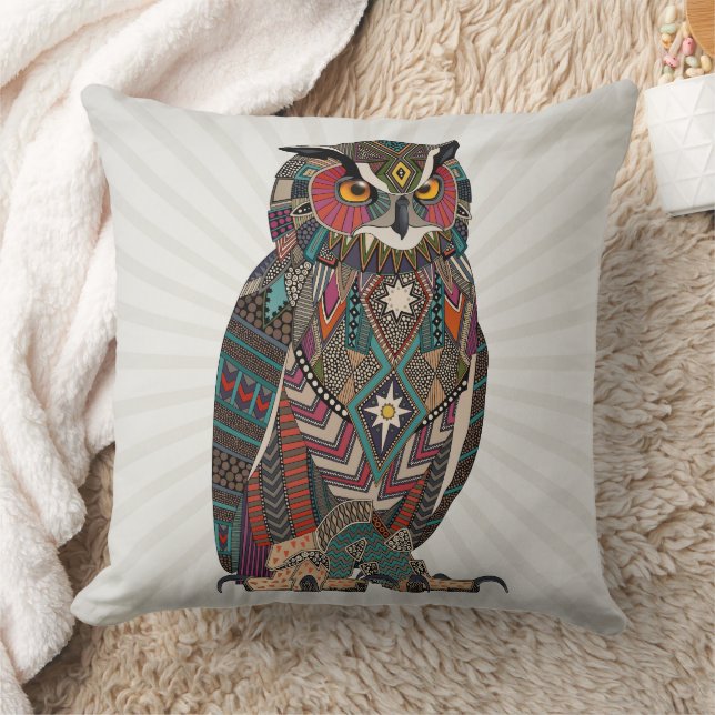 eagle owl throw pillow (Blanket)