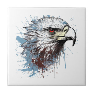 Eagle painting  ceramic tile