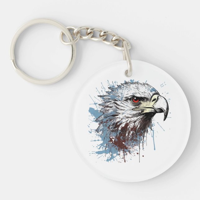 Eagle painting  keychain (Front)