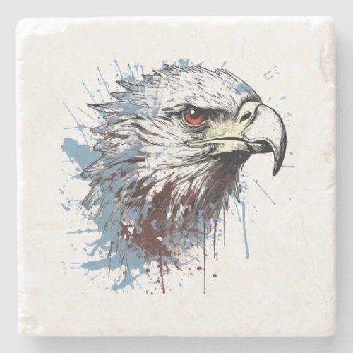 Eagle painting  stone coaster