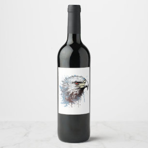 Eagle painting wine label
