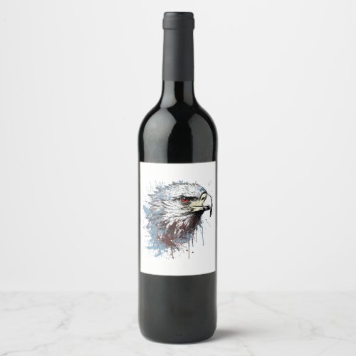 Eagle painting  wine label