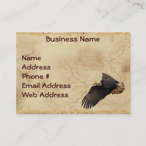 Customizable Eagle Parchment effect Business Cards