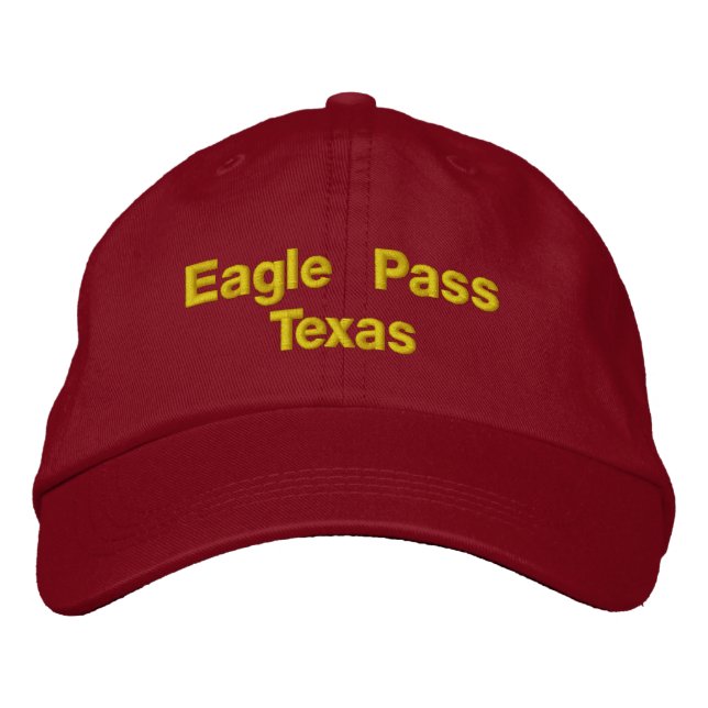 Eagle pass Texas Embroidered Baseball Cap (Front)