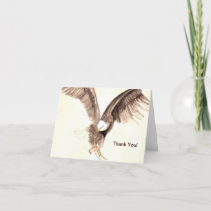 eagle patriot #2 letterpress thank you card