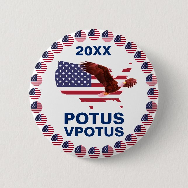 Eagle - Personalizable Potus - Vice Potus Election Button (Front)