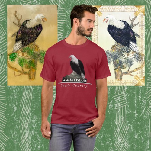 Eagle Personalize City Text  T_Shirt