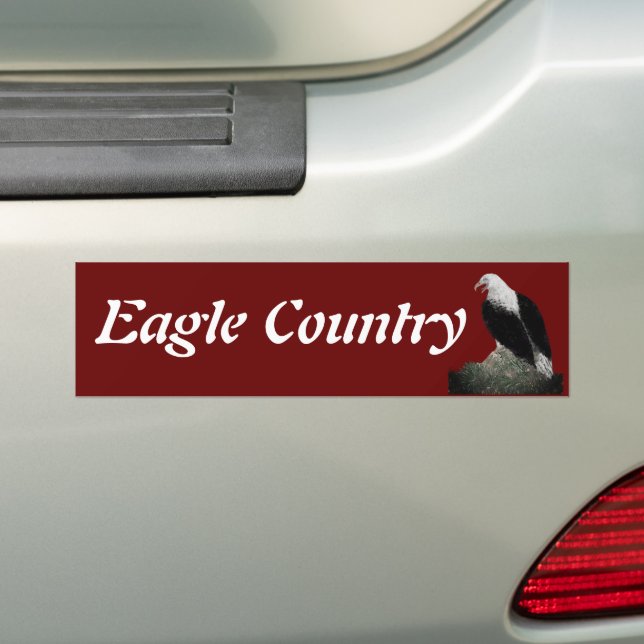 Eagle, Personalize Text Bumper Sticker (On Car)
