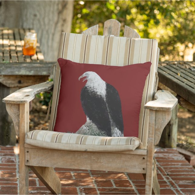 Eagle Personalize Text Outdoor Pillow (Chair)