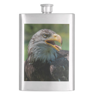 eagle photo hip flask