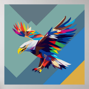 Eagle pop art poster