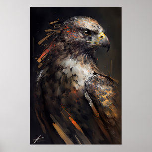 Eagle Portrait Animal Nature Wildlife Painting Art Poster