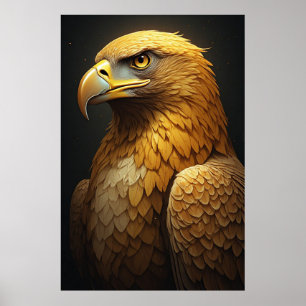 Eagle Portrait Powerful Bird of Prey Poster