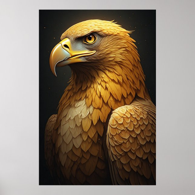 Eagle Portrait Powerful Bird of Prey Poster (Front)