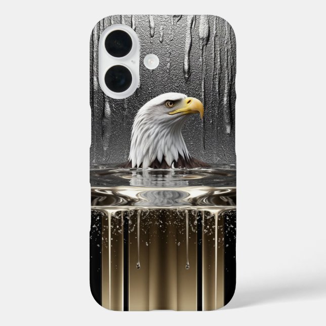 🦅Eagle Power Flow Dripping Metal Luxury Emblem ✨ Case-Mate iPhone Case (Back)