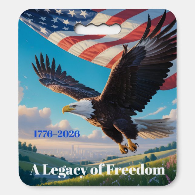 Eagle Pride Comfort • 1776–2026 Legacy Seat Cushion (Front Vertical)