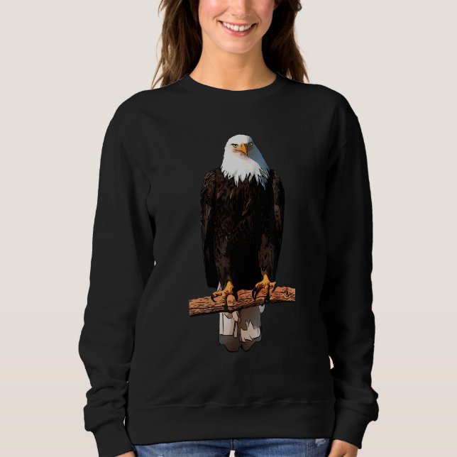 Eagle Print Animal Eagles Motif Bald Children Anim Sweatshirt (Front)