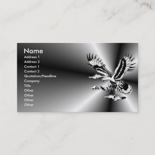 Customizable Eagle Profile Card Business Card