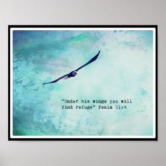 Eagle Psalm 91 Poster 11x8.5 (Matte)