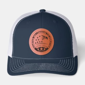 Eagle Quarter-Millennium 1776–2026 Emblem Family  Leather Patch Hat