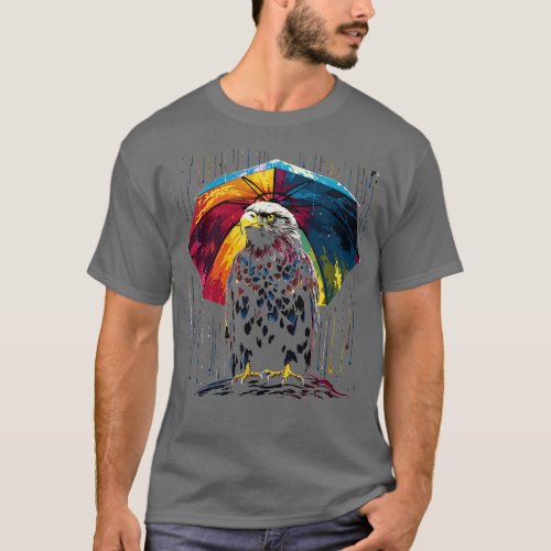 Eagle Rainy Day With Umbrella T_Shirt
