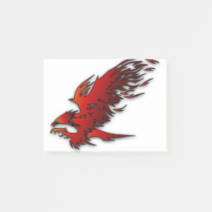 Eagle Raptor Bird Of Prey Attacking Red Hawk Post-it Notes