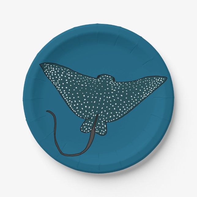 Eagle Ray Paper Plates (Front)