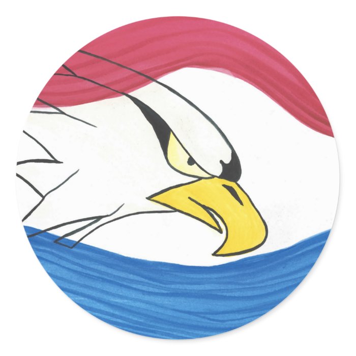 Eagle Red, White, and Blue Stickers
