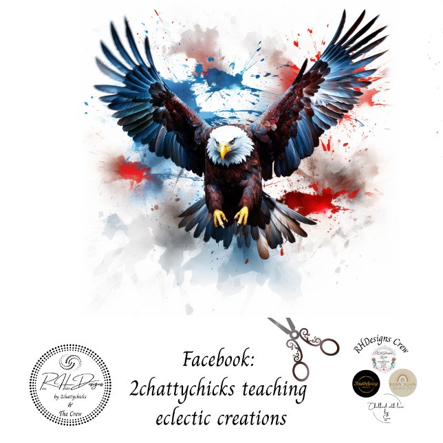 Eagle Red White Blue Decoupage  Tissue Paper (Creator Uploaded)