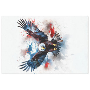 Eagle Red White Blue Decoupage  Tissue Paper