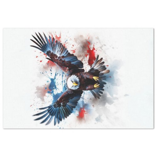 Eagle Red White Blue Decoupage  Tissue Paper