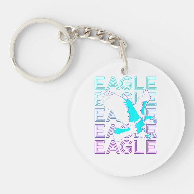 Eagle Retro  Keychain (Front)