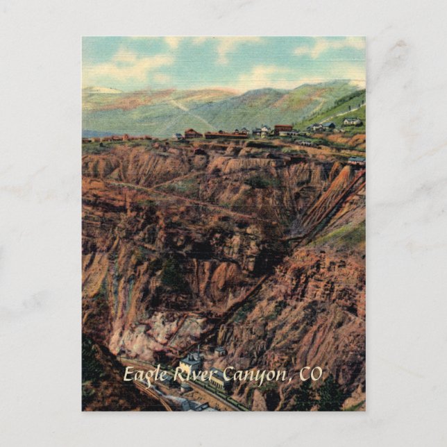 Eagle River Canyon Vintage Postcard (Front)