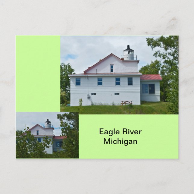 Eagle River Michigan Postcard (Front)