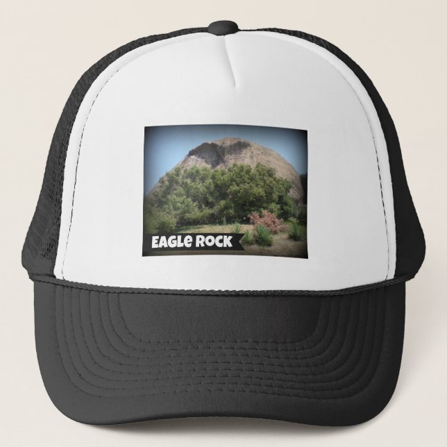 Eagle Rock California Monument Landmark Trucker Hat (Front)