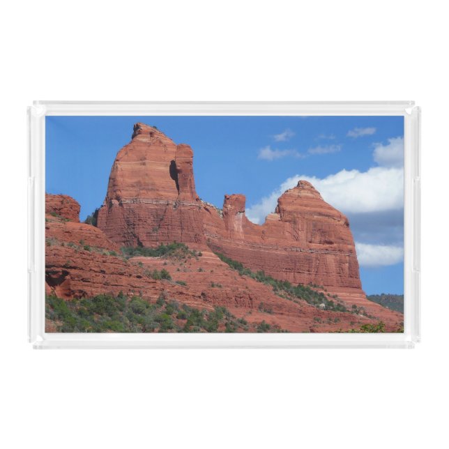 Eagle Rock I Sedona Arizona Travel Photography Acrylic Tray (Front)