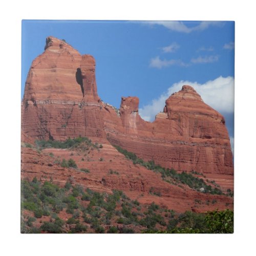 Eagle Rock I Sedona Arizona Travel Photography Ceramic Tile