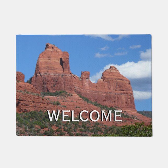 Eagle Rock I Sedona Arizona Travel Photography Doormat (Front)