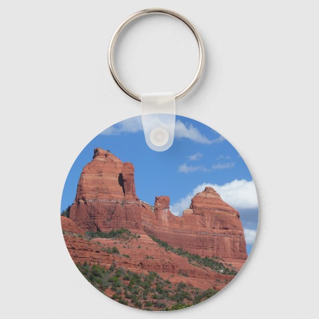 Eagle Rock I Sedona Arizona Travel Photography Keychain (Front)