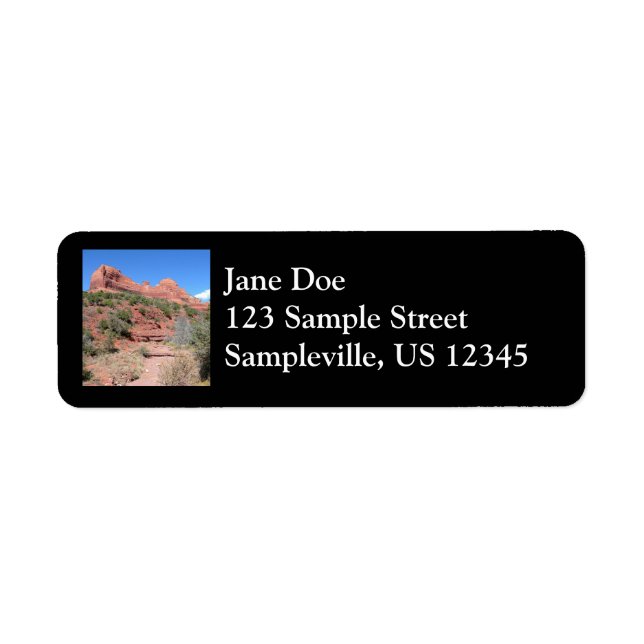 Eagle Rock I Sedona Arizona Travel Photography Label (Front)