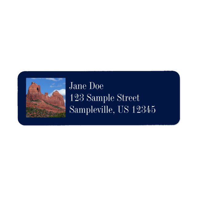 Eagle Rock I Sedona Arizona Travel Photography Label (Front)