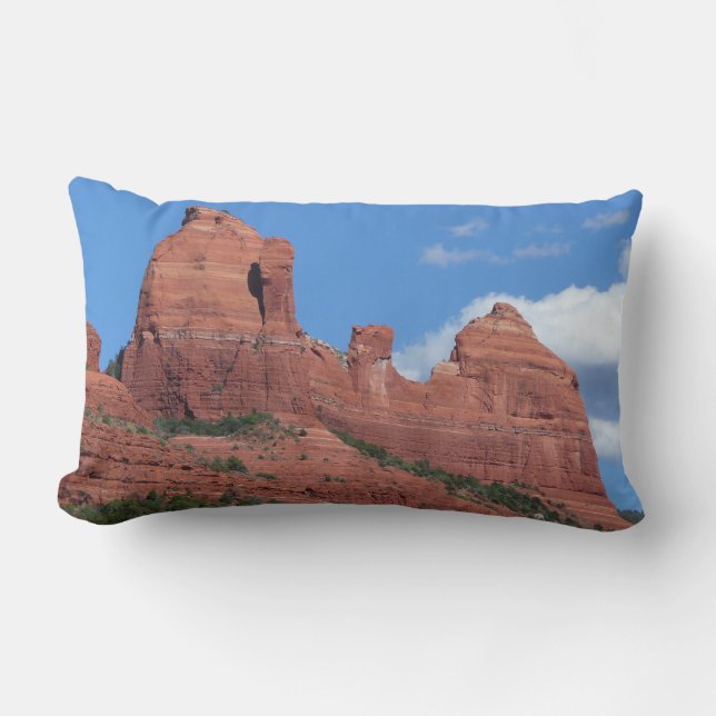 Eagle Rock I Sedona Arizona Travel Photography Lumbar Pillow (Front)