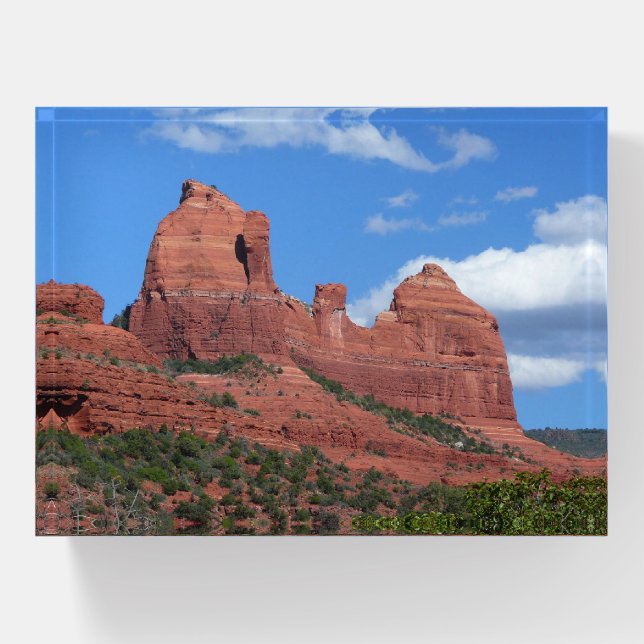 Eagle Rock I Sedona Arizona Travel Photography Paperweight (Front)