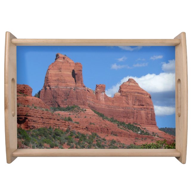 Eagle Rock I Sedona Arizona Travel Photography Serving Tray (Front)