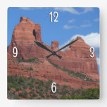 Eagle Rock I Sedona Arizona Travel Photography Square Wall Clock